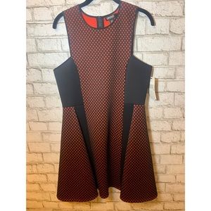 DKNY red and black cocktail dress NWT